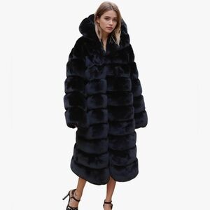 Black Faux Fur Coat